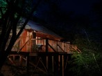 The Lookout Treehouse at night